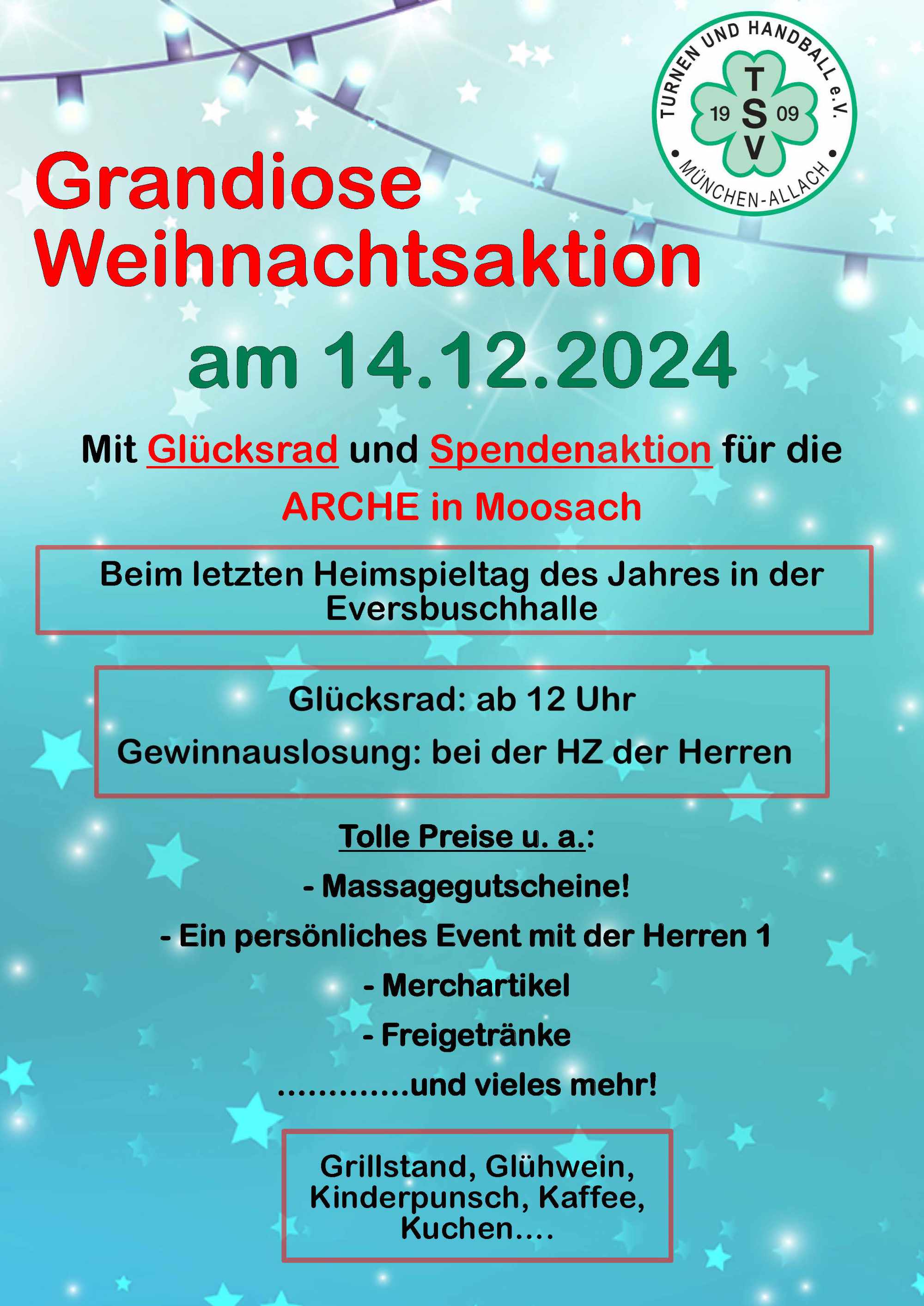 Einladung zur Weihnachtsaktion des TSV Allach